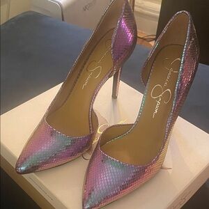 Jessica Simpson Shimmering Multicolor Heels